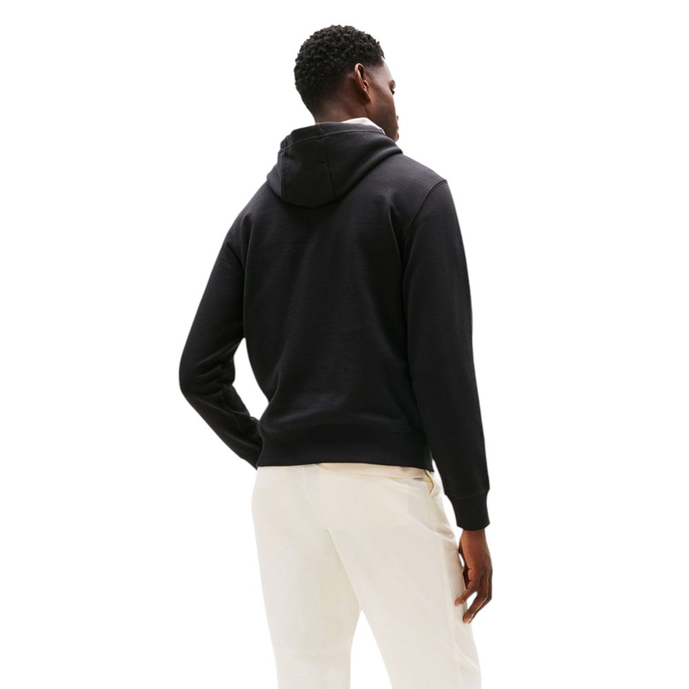 Sweat à capuche en coton recyclé noir Tommy Hilfiger