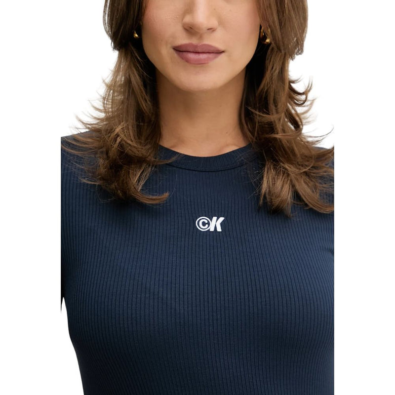 Robe Longue à Manches Courtes Modal Rib Calvin Klein Jeans