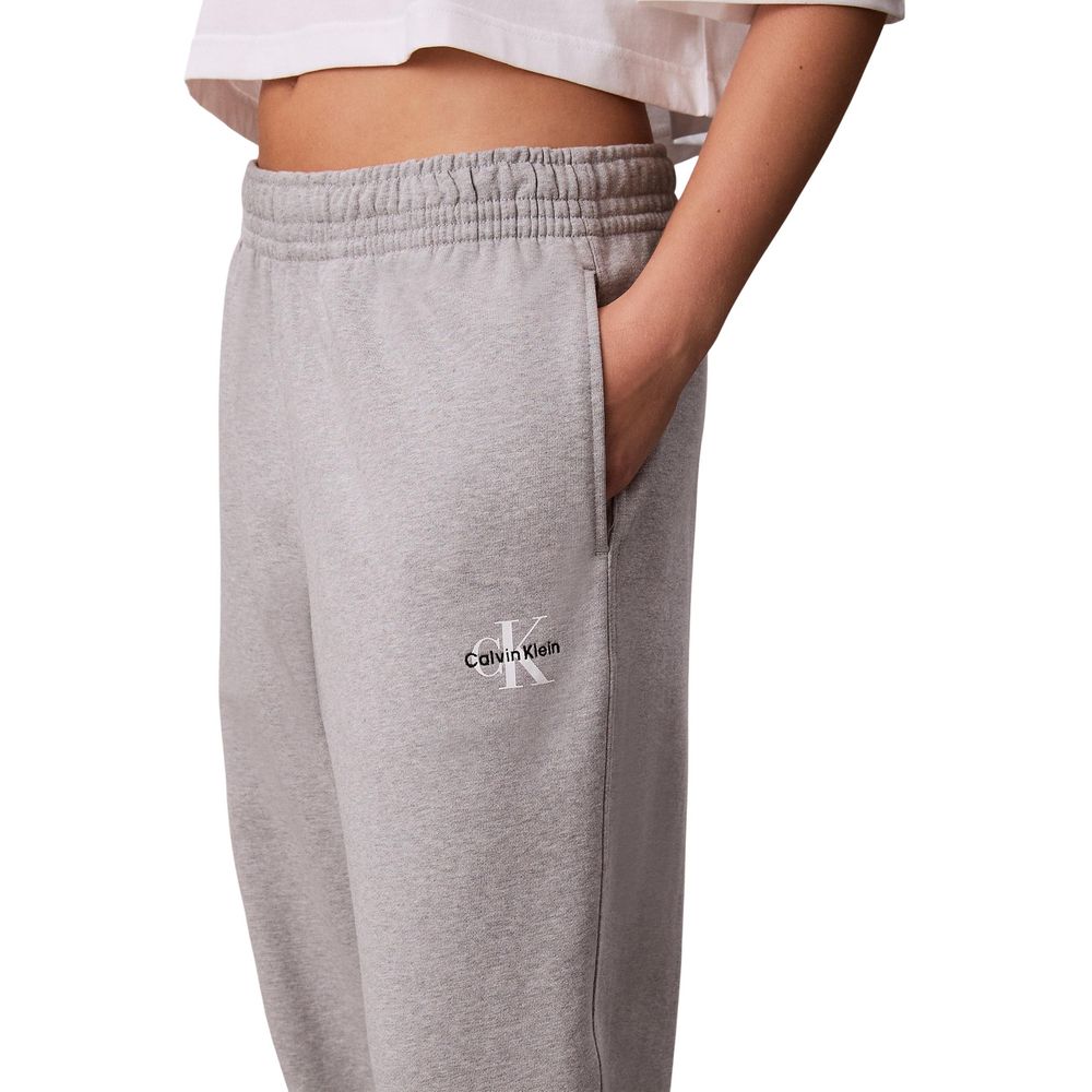 Calvin Klein Jeans Gray MONOLOGO FRENCH TERR Joggers for Women