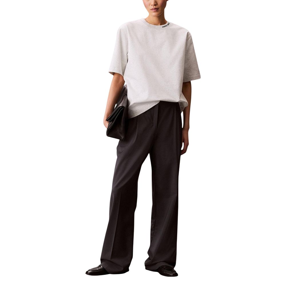 Calvin Klein Jeans Gray Cotton T-Shirt for Women - Modern & Chic