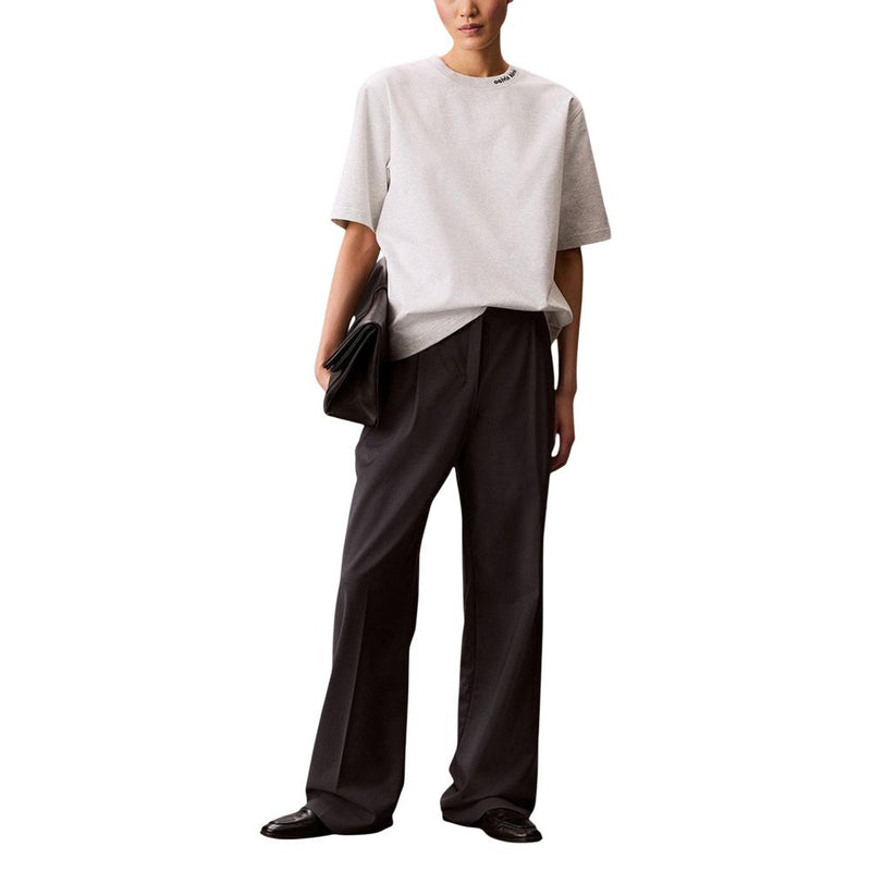T-shirt en coton gris Calvin Klein Jeans pour femmes