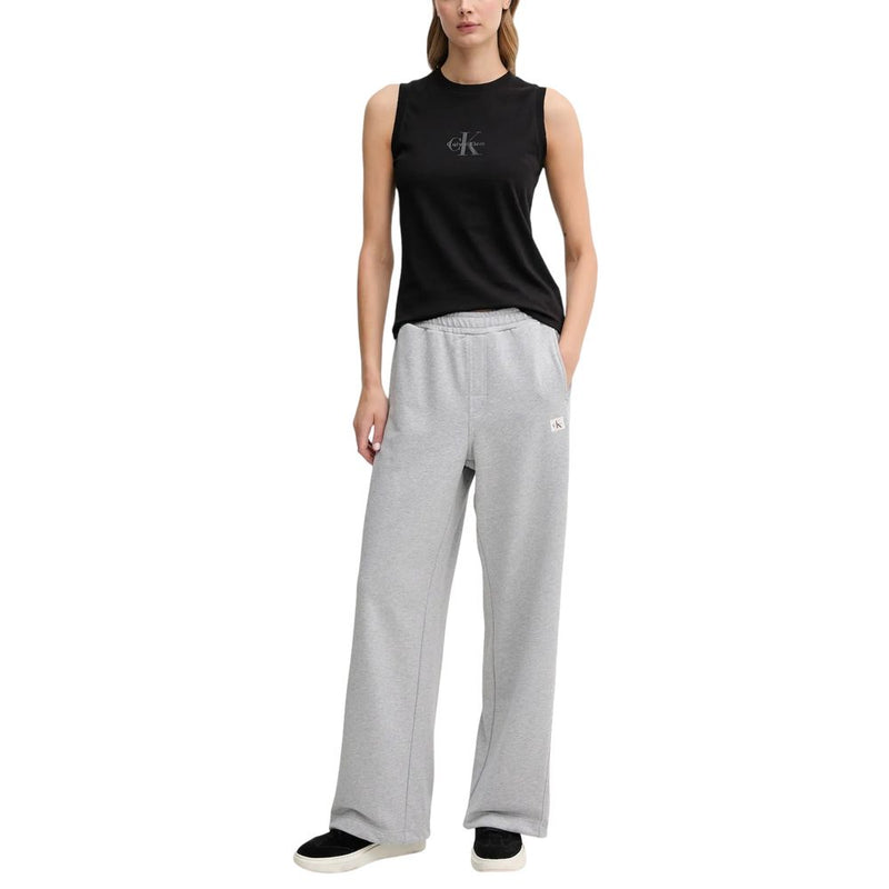 Calvin Klein Jeans A-FRENCH TERRY BADG LV047C249G Gray Joggers for Women
