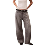 Calvin Klein Jeans Gray Low Rise Baggy Boyfriend Jeans for Women