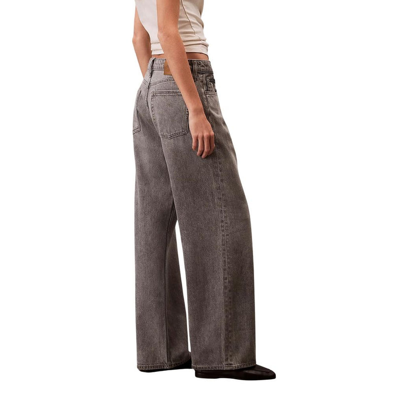 Calvin Klein Jeans Gray Low Rise Baggy Boyfriend Jeans for Women
