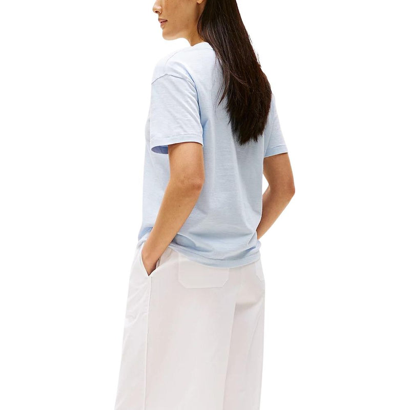 Tommy Hilfiger Blue Organic Cotton V-Neck T-Shirt for Women