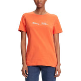 Tommy Hilfiger Orange Recycled Cotton T-Shirt for Women
