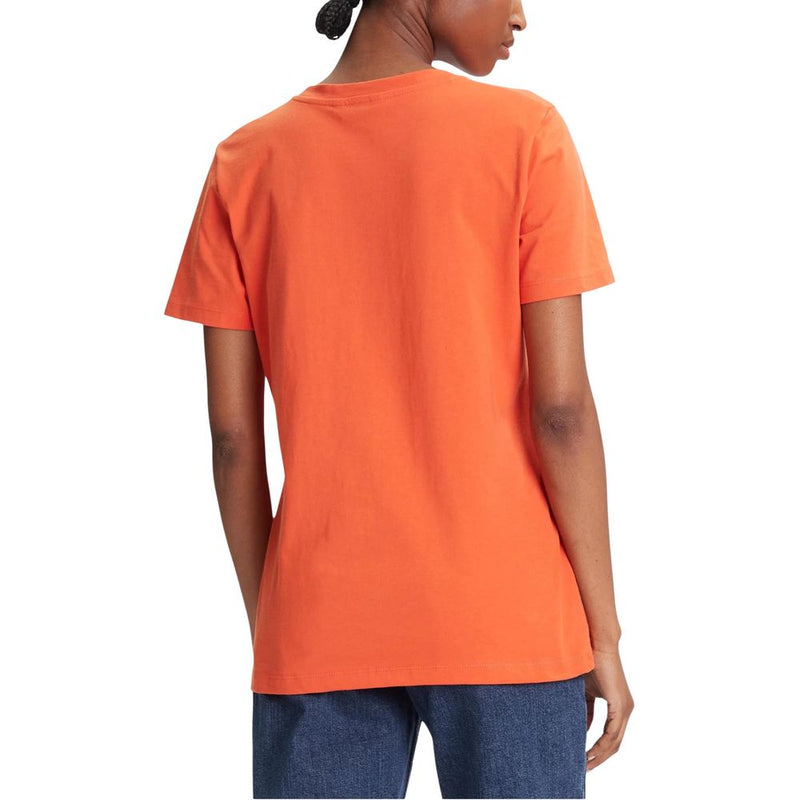 Tommy Hilfiger T-shirt Femme en Coton Recyclé Orange