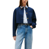 Tommy Hilfiger PUNTO CROP LADY JACK Blue Viscose Blazer