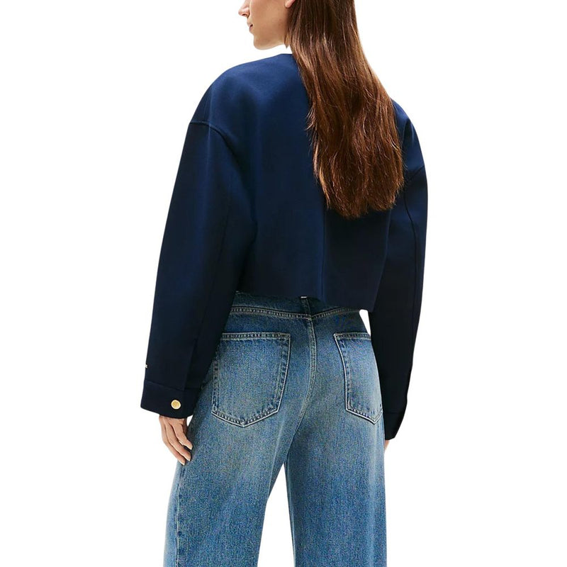 Tommy Hilfiger PUNTO CROP LADY JACK Blue Viscose Blazer