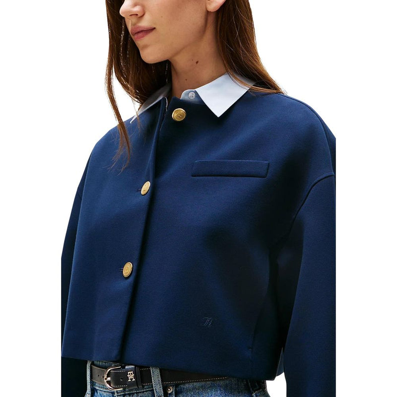 Tommy Hilfiger PUNTO CROP LADY JACK Blue Viscose Blazer
