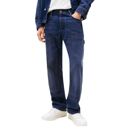 Tommy Hilfiger Jeans Jean Bleu en Coton Recyclé Coupe Décontractée