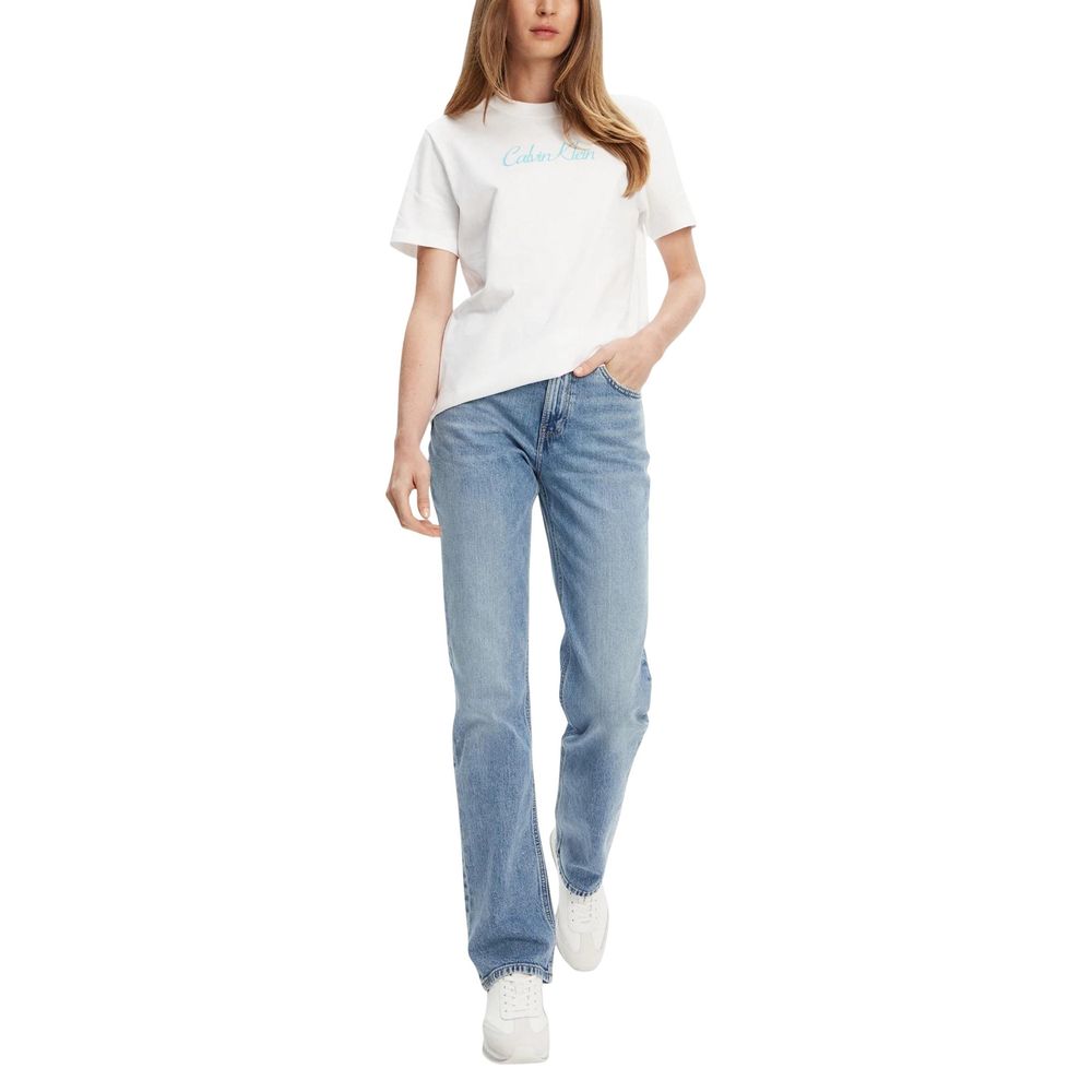 Calvin Klein Jeans Blue Recycled Cotton Mom Jeans - Chic & Sustainable