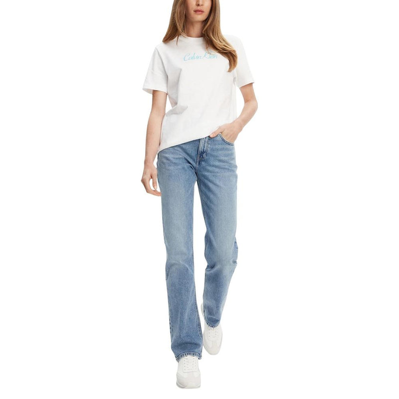 Calvin Klein Jeans Blue Recycled Cotton Mom Jeans for Women