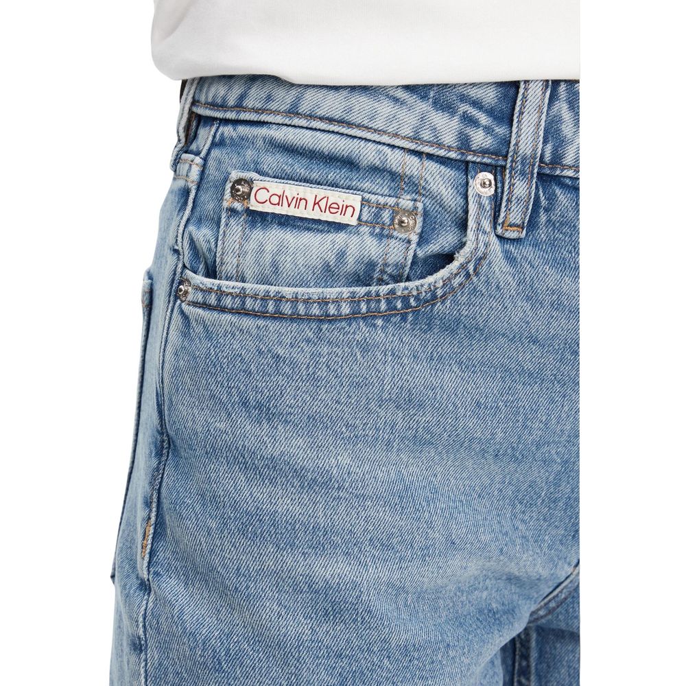 Calvin Klein Jeans Blue Recycled Cotton Mom Jeans - Chic & Sustainable
