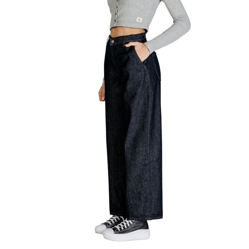 Calvin Klein Jeans Blue Cotton Bootcut Jeans for Women