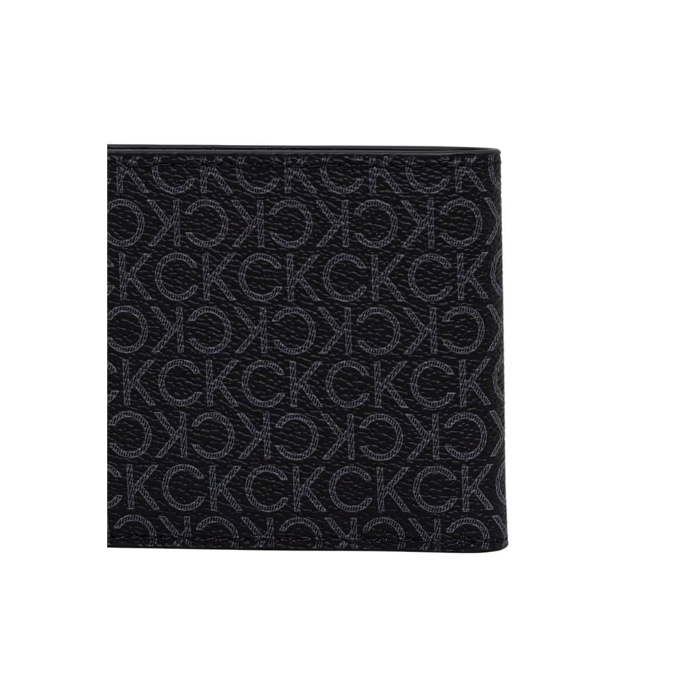Portefeuille Calvin Klein noir en polyester recyclé