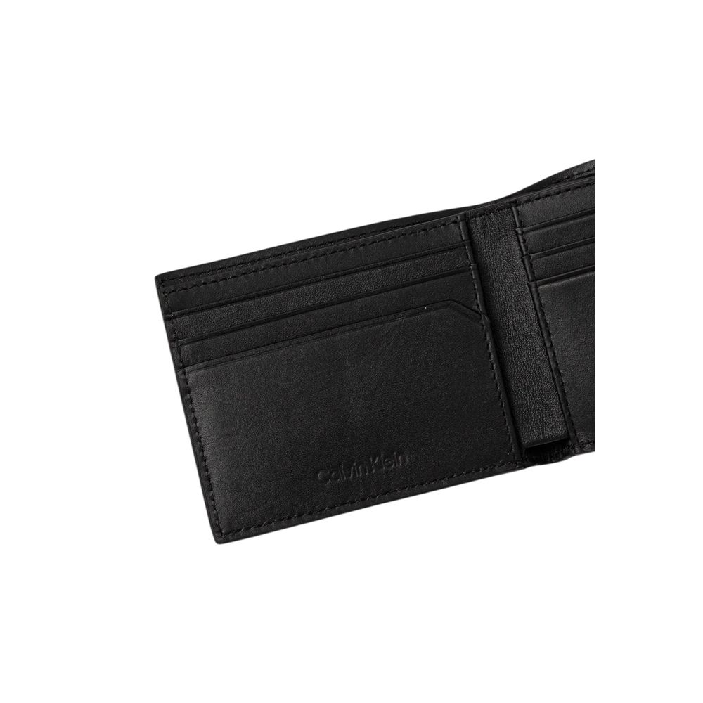 Portefeuille Calvin Klein noir en polyester recyclé
