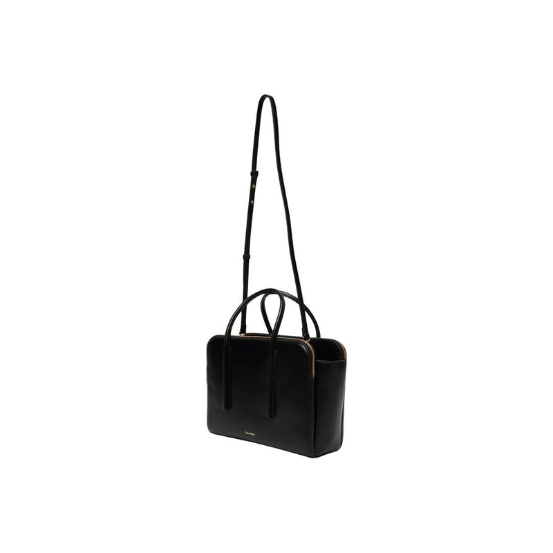 Calvin Klein Carryall Mini Black Leather Tote Bag LV04F3034G