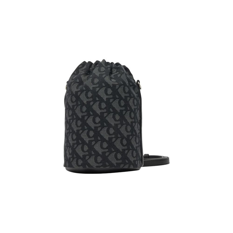 Calvin Klein CKJ Monogram Bucket Bag - Sac en Polyester Recyclé Noir