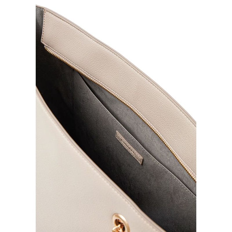 Calvin Klein Minimal Monogram Chain Tote Handbag - Beige
