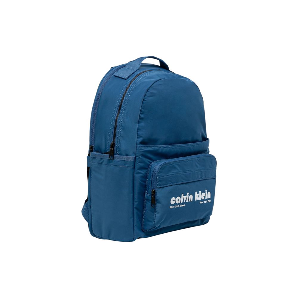 Sac à dos Calvin Klein bleu en polyester recyclé