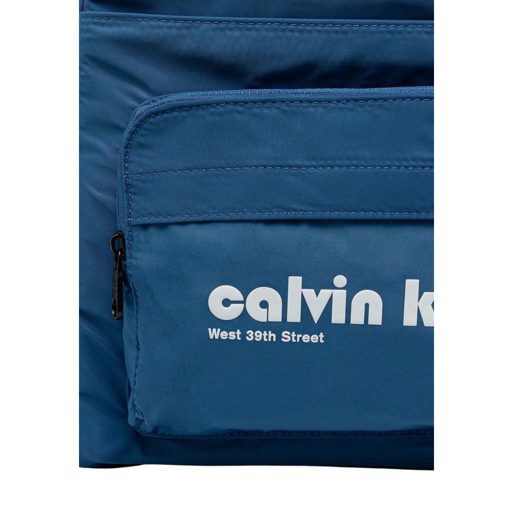 Sac à dos Calvin Klein bleu en polyester recyclé