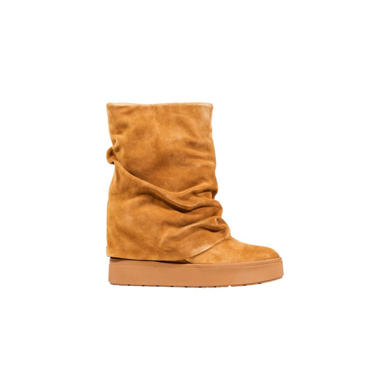 Guess Guinna Beige Suede Leather Ankle Boots for Women