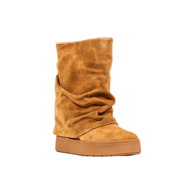Guess Guinna Beige Suede Leather Ankle Boots for Women