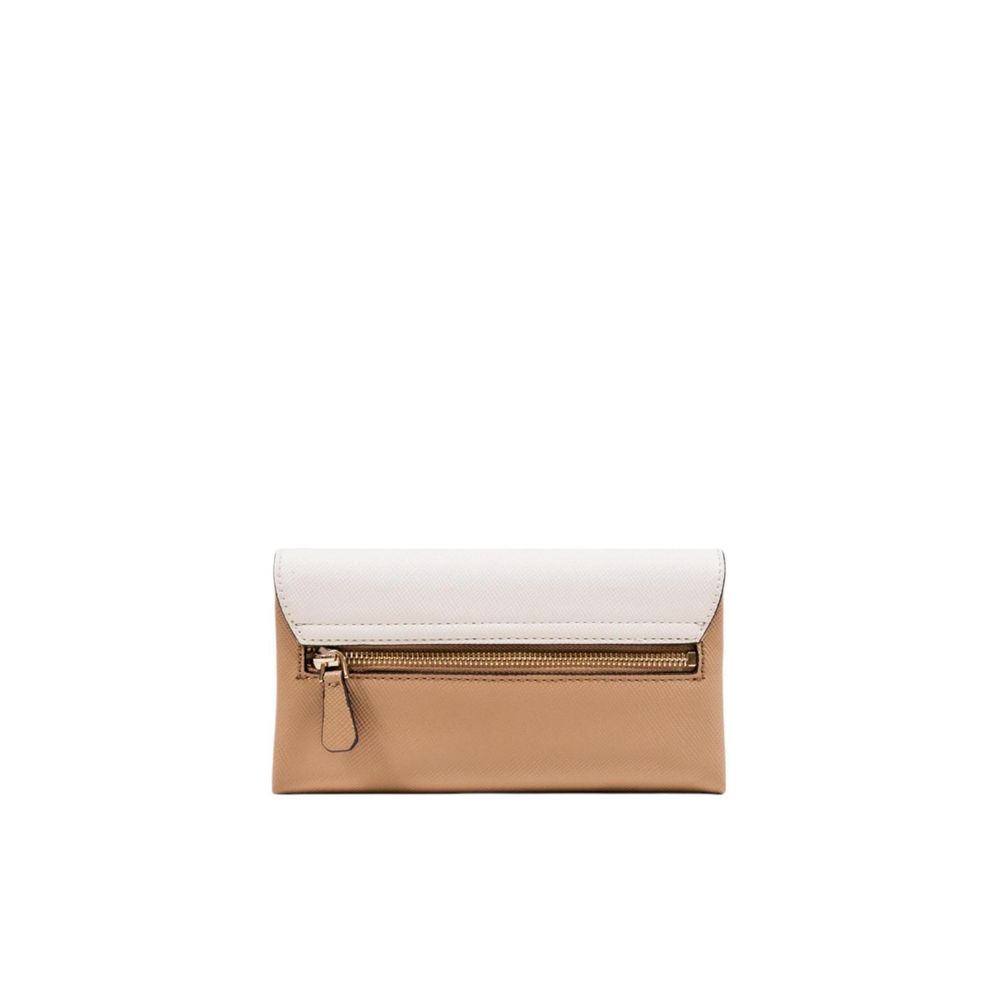 Guess Noelle II Beige Polyurethane Clutch Bag