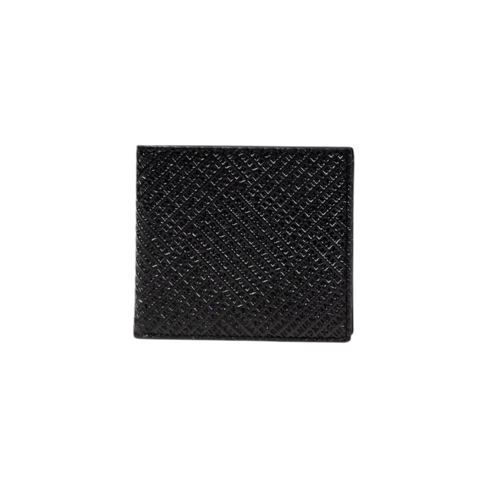 Portefeuille en cuir noir Armani Exchange