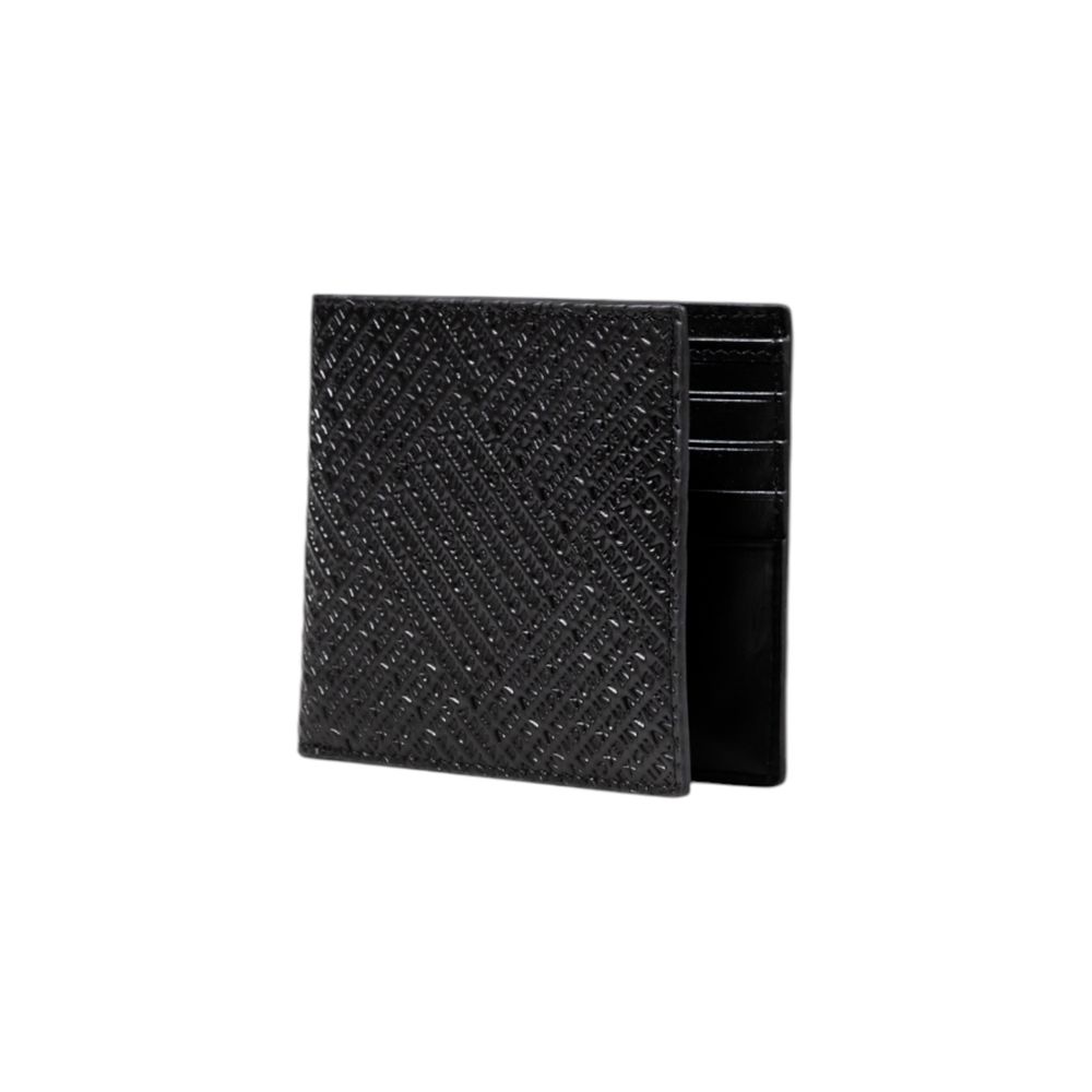 Portefeuille en cuir noir Armani Exchange