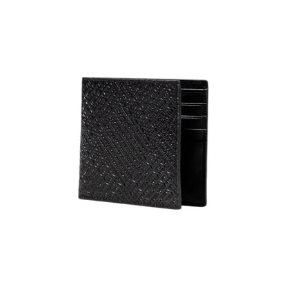 Portefeuille en cuir noir Armani Exchange
