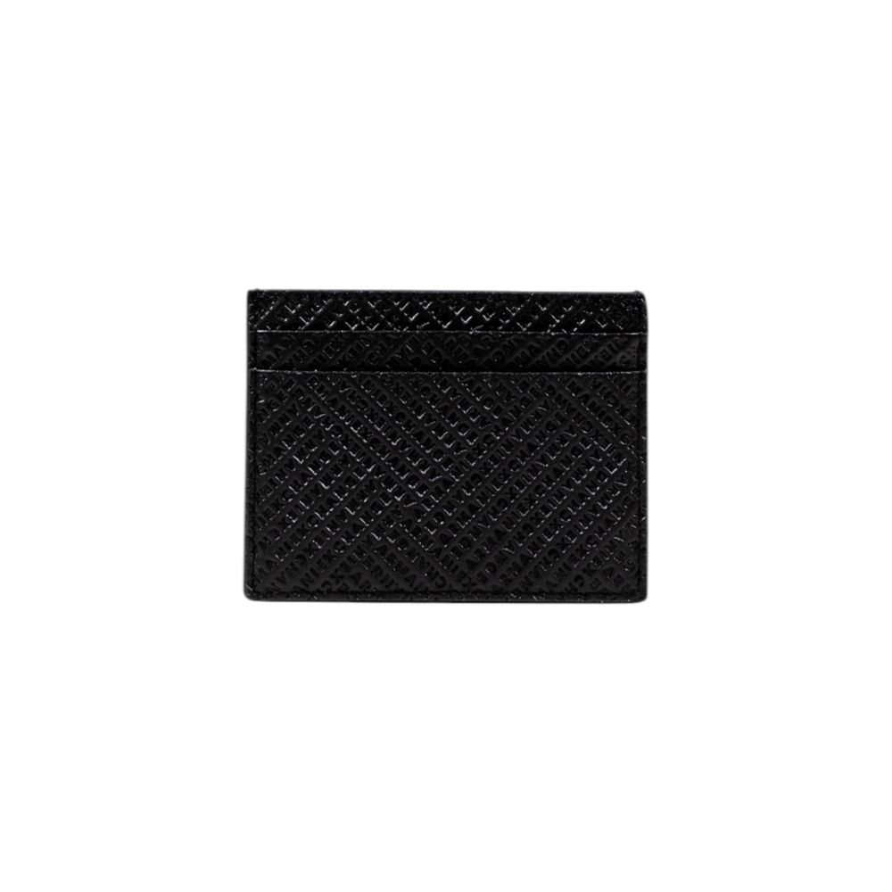 Porte-cartes en cuir noir Armani Exchange