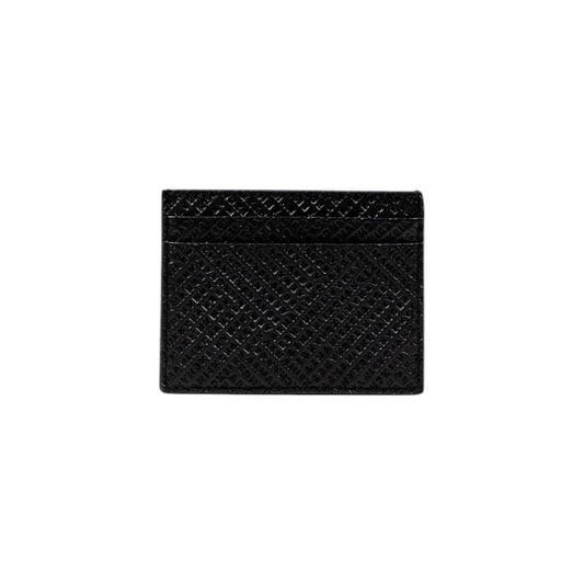 Porte-cartes en cuir noir Armani Exchange