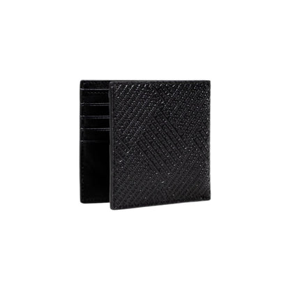 Portefeuille en cuir noir Armani Exchange