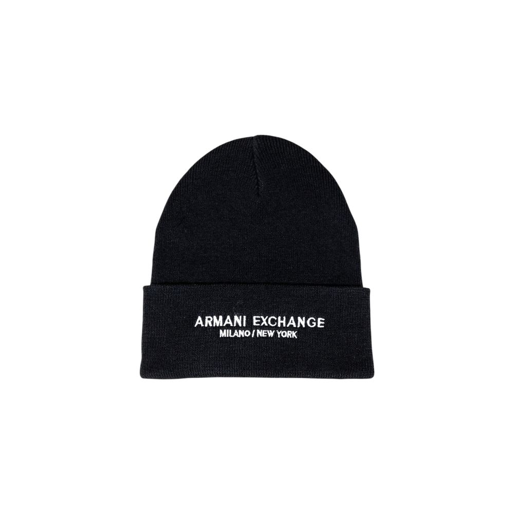 Casquette noire en polyester Armani Exchange (Casquette de baseball)