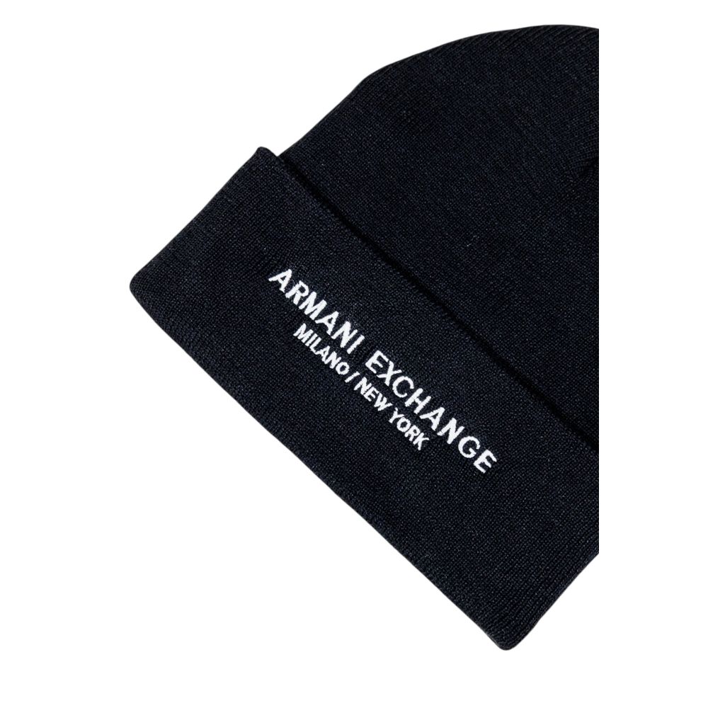 Casquette noire en polyester Armani Exchange (Casquette de baseball)