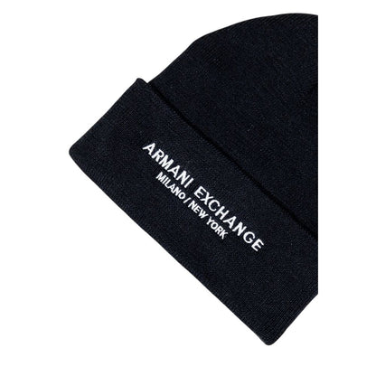 Casquette noire en polyester Armani Exchange (Casquette de baseball)
