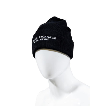 Casquette noire en polyester Armani Exchange (Casquette de baseball)