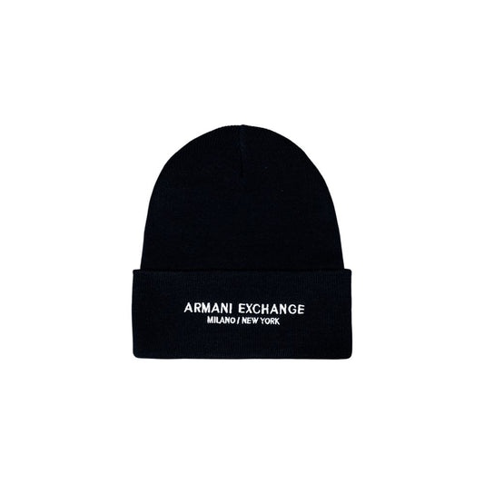 Armani Exchange blauwe polyester cap (baseballpet)