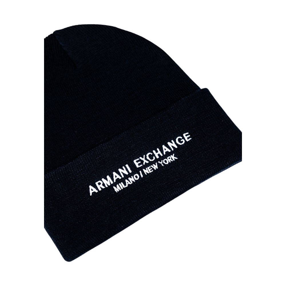 Casquette de baseball en polyester bleu Armani Exchange