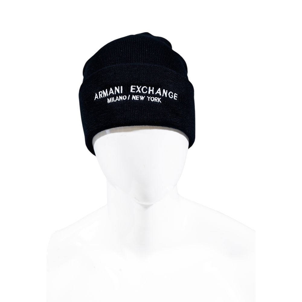 Casquette de baseball en polyester bleu Armani Exchange