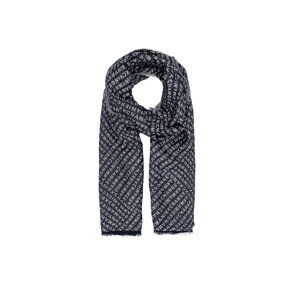 Écharpe Armani Exchange bleue en viscose