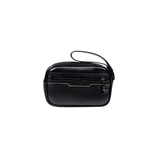 Sac pochette noir en polyester Armani Exchange