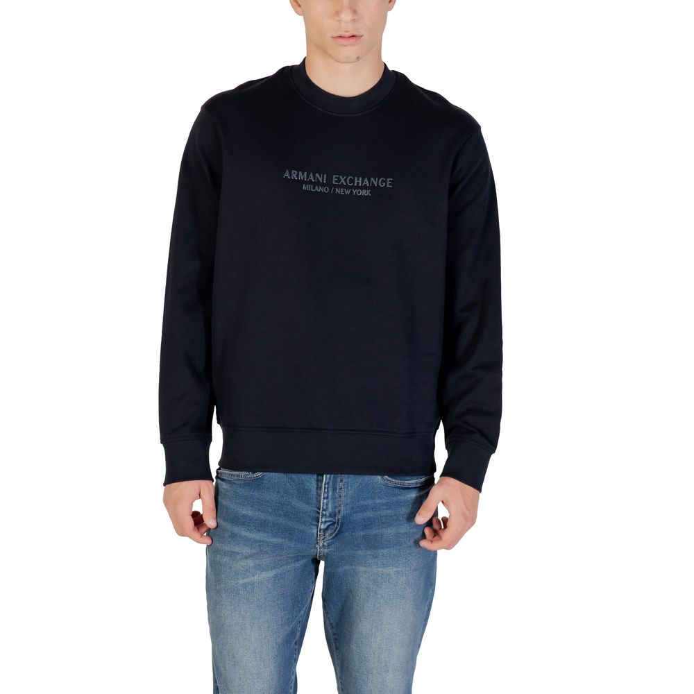 Sweat-shirt en coton bleu Armani Exchange