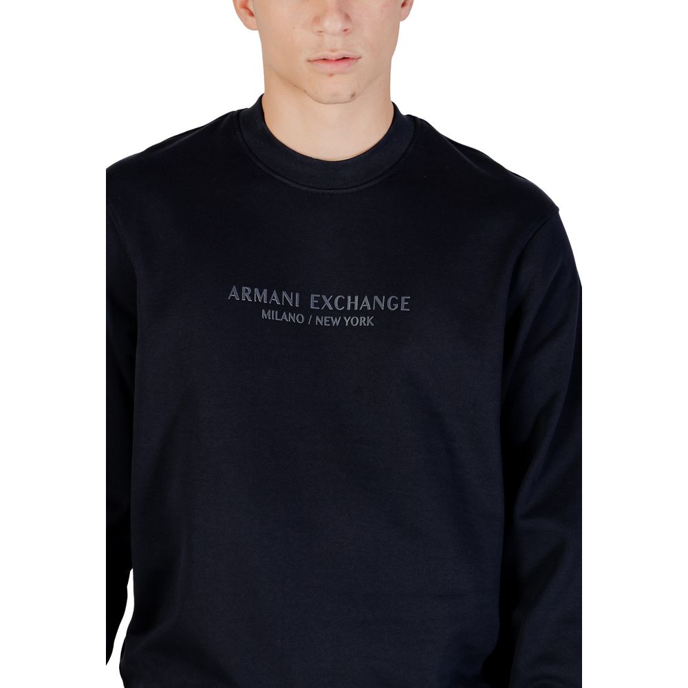 Sweat-shirt en coton bleu Armani Exchange