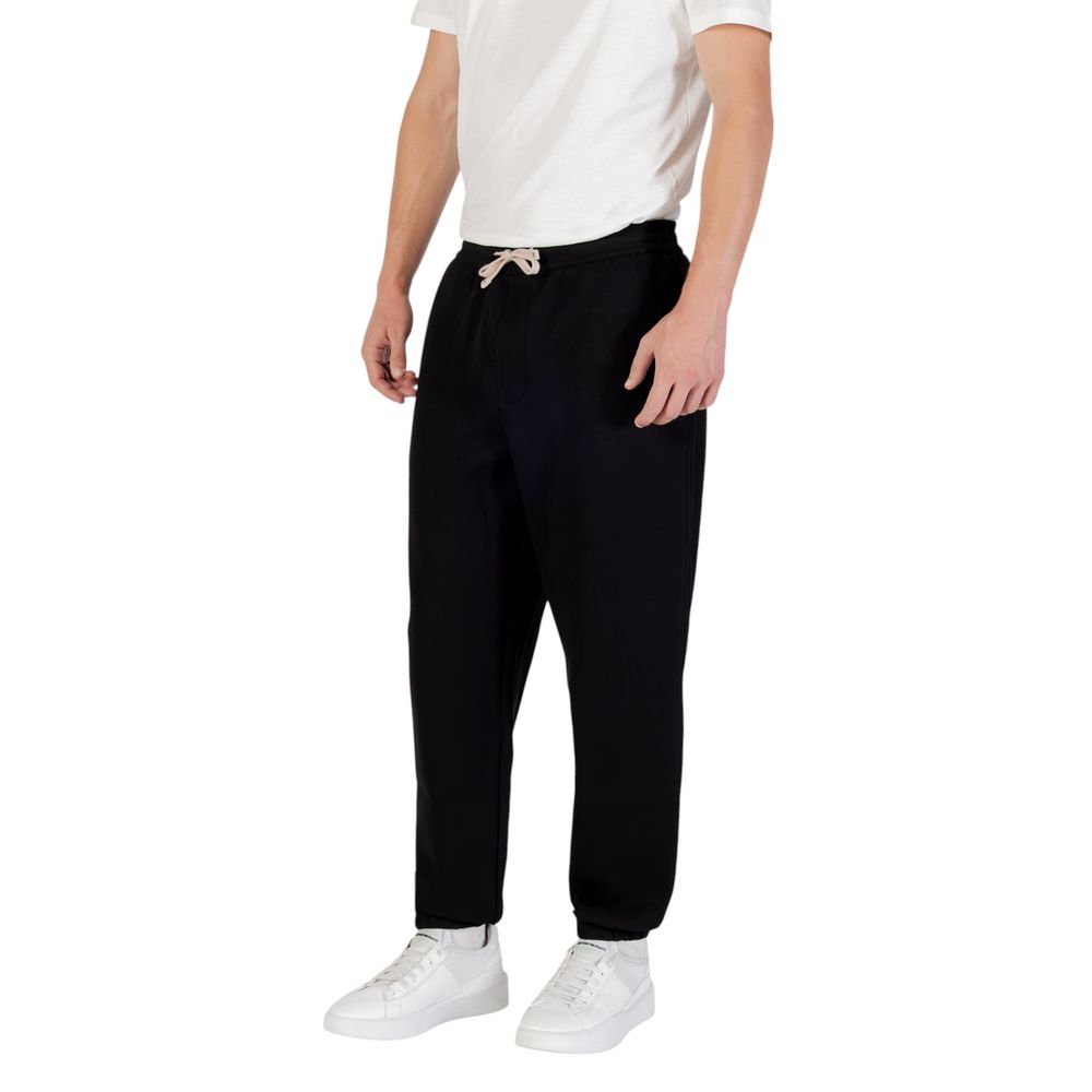 Pantalon de jogging Armani Exchange noir en coton (pantalon d'entraînement)