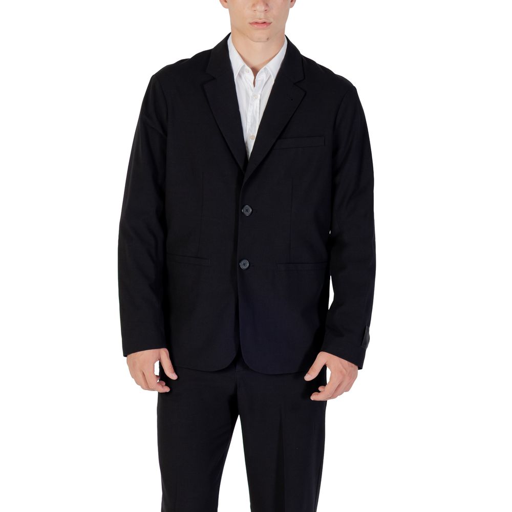 Blazer noir en lyocell Armani Exchange