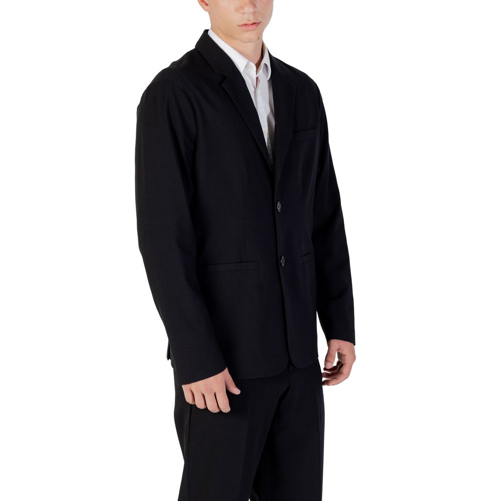 Blazer noir en lyocell Armani Exchange