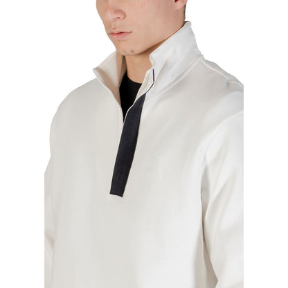 Sweat-shirt en coton crème Armani Exchange